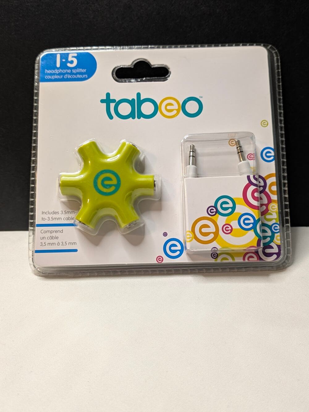 Taboo 1-to-5 Headphone Audio Splitter with 3.5mm Aux Cable NIB